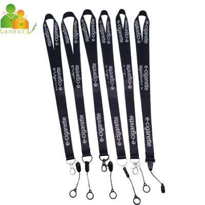 China High Quality Custom Lanyards Holder Lanyards Vape Pen Black Logo Polyester Vape Lanyard for sale