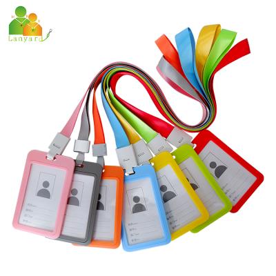 China Promotional Gift Hot Sale Heat Transfer Free Sample Custom Card Holder Key Lanyard for sale