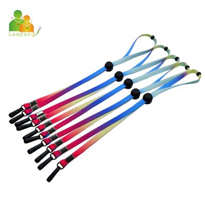 China Promotion Lanyard Factory Price Custom Sublimation Printed Adjustable Neck Lanyard For Masking Backing for sale