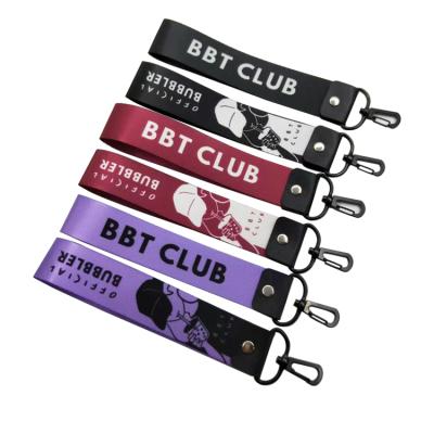 China Promotion Lanyard Hot Selling Custom Sublimation Printed Nylon Short Key Chain Lanyard for sale