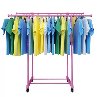 China India Clothing Store Display Adjustable Online Shopping Standing Clothes Dryer Rack for sale