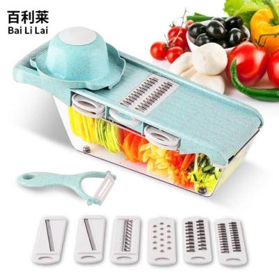 China Amazon Success Kitchen Accessories Potato Chips Salad Sustainable Food 5 in 1 Vegetable Slicer for sale