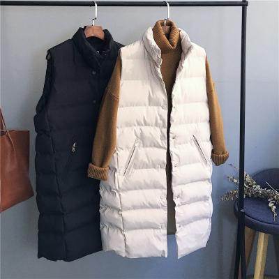 China Hot Fashion Puffy Fleece Quilted Women's Goose Down Vest Padded Down Lightweight Vest for sale