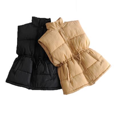 China Women Warm Rope Stripper Jacket Sleeveless Cotton Quilted Vest Women Stripper Vest Tops for sale