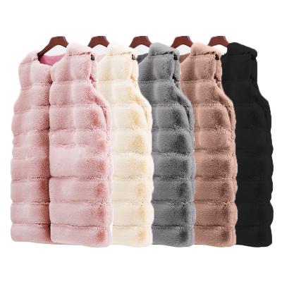 China Women's fur vests and waistcoats of the viable ladies winter fur coat women's coat vest imitation for sale