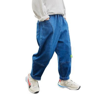 China Autumn Children Jeans Wide Loose Kids Jeans Pants Boys Breathable Jeans for sale