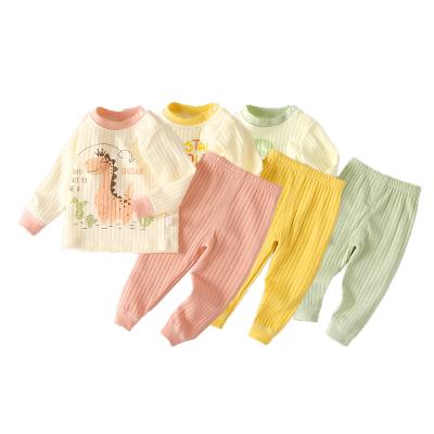 China Poly Hangzhou Suits and Soft Autumn Pajamas Sets Lil Girls Clothes Set for sale