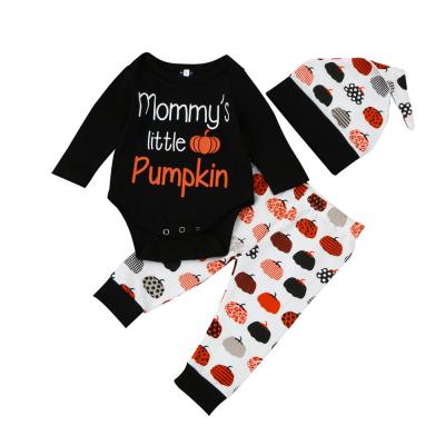 China 2021 Autumn Cute Hot Fashion Comfortable Pumpkin Pattern Male Suit Clothes Children Suit Boys for sale