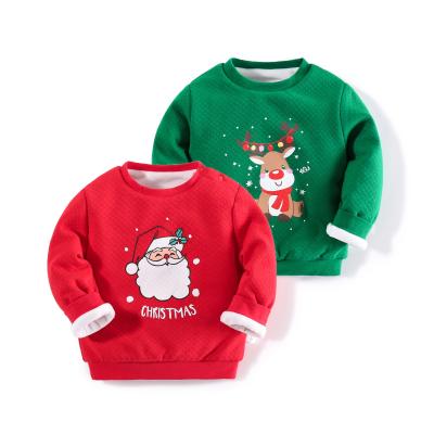 China Winter Christmas Child Unisex Hoodies Long Sleeve Thickening Children's Cotton Hoodies for sale