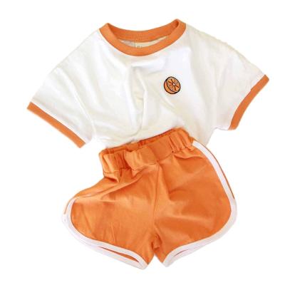 China Lil Boys Kids Casual Two Piece Set Lil Girl T-shirt With Shorts Pants Kid Clothing Wholesale For Unisex for sale