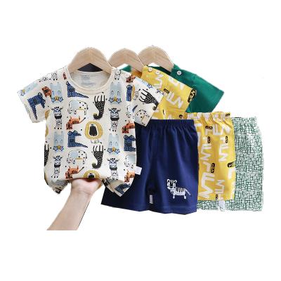 China Poly Hangzhou Kids Summer Casual Clothing Set Lil Boys Clothes Two Piece Sets Kids Shorts for sale