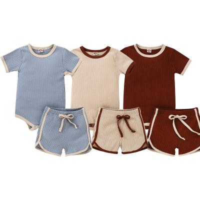 China Wholesale Kid Clothing Baby Anti Shrink Clothes Set Lil Girl 2 Piece Sets T-shirt And Short Pants for sale