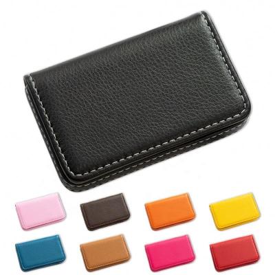 China Fashion Business Card Holder Leather Case For Men Or WomenPocket Credit Name Card Case Holder With Magnetic Closed for sale