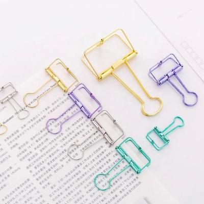 China School&Office New Design Gift Promotional Colorful Binder Clip Cute Metal Paper Clips for sale