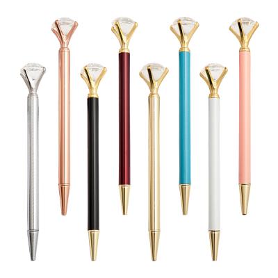 China Pen promotional pens imported high quality custom diamond ball pen from china best big diamond crystal pen with cilent logo for sale