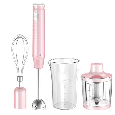 China Logo Customized Mobile Electric Immersion Multifunctional Universal Hand Blender With 500ml Cup Meat Mixer for sale