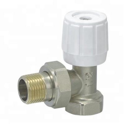 China Standard Brass Thermostatic Radiator Valve Manual Temperature Controller Angle Valve 1/2