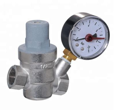 China General Brass Pressure Reducing Valve Air Exhaust Valve Boiler Accessories With Pressure Gauge for sale