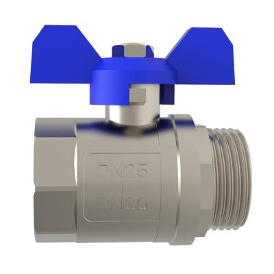 China General standard all brass ball valve with butterfly handle factory supply for sale