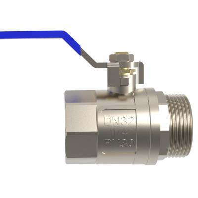 China Factory General Water Valve Ball Valve Inside And Outside Brass Nut Under Handle F/M for sale