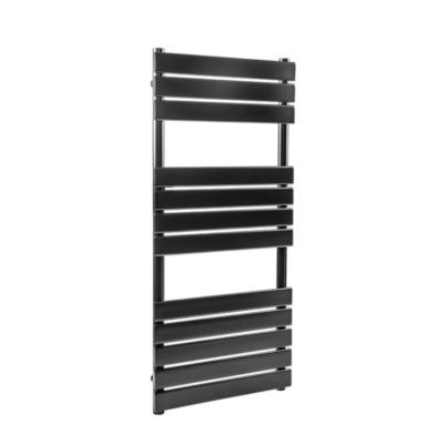 China Heater Single lap flat pipe heated towel rails smart towel warmer rack heated towel warmer rail for sale