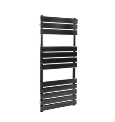 China Heater Wall Mounted Single Lap Flat Pipe Heated Towel Rail 12columns Towel Heater Heated Towel Rail For Bathroom for sale