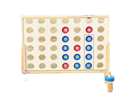 China Early Education Giant Wooden Four In A Row Game , Huge Connect 4 Educational Toy 2023 Children Baby Play Other Educational Children Wooden Toys for sale