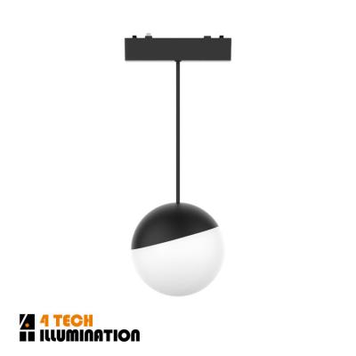 China Minimalist wholesale Anti glare Ultra thin magnetic spherical track LED Indoor suspended ball pendant light chandelier for sale