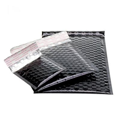 China Shockproof Black Metal Aluminum Foil Bubble Mailers Express Mailing Envelopes for sale