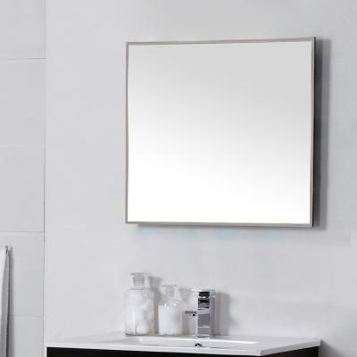 China Modern Unique Hotel Wash Basin Mirror With Metal Frame For Bathroom for sale