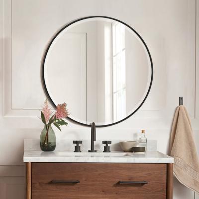 China Wholesale Modern Custom Large Large Modern Nordic Round Bathroom Round Wall Hanging Metal Framed Decorative Mirror for sale