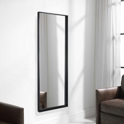 China Large Simple Large Nordic Black Modern Bedroom Dressing Full Mirror for sale