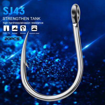 China Stainless Steel 1/0 Stainless Steel 3/0 5/0 7/0 9/0 11/0 13/0 Slow Baiting Hooks Sea Fishing for sale