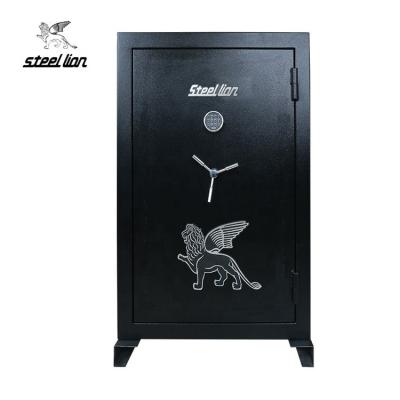 China Hot Sale High Quality Low Carbon Steel Steel Heavy Duty Burglary Coin Vault Lion Gun Safe Heavy Consructional Guns And Army Safe Weapon With Electronic Lock for sale