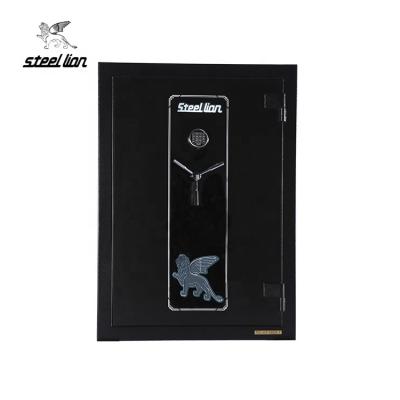 China Firearms Army Gun Vault Room Lion High Quality Steel Low Carbon Structural Steel Firearms Safe 6mm LED Heavy Function and weapons for sale