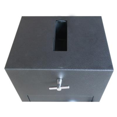 China Low carbon steel consructional safe deposit box with T shape handle for sale