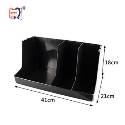 China Plastic Chamber Kitchen Coffee Paper Cup Organizer Tea Cup Rack 4 Compartment Paper Cup Dispenser Holder for sale