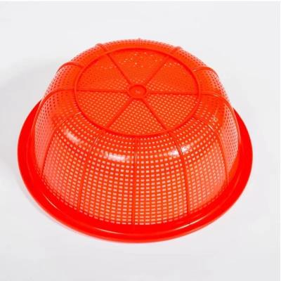 China Cheapest Deep Translucent Colander Mesh Rice Strainer Dried Fruit Strainer Vegetable Container Plastic Fruit Sifter Plate Dry Straner Basket for sale