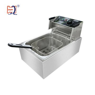 China Commercial Fast Food Restaurant Table Counter Top Stainless Steel Automatic French Fries Chicken Basket Wings Deep Fryer Electric Deep Fryer for sale