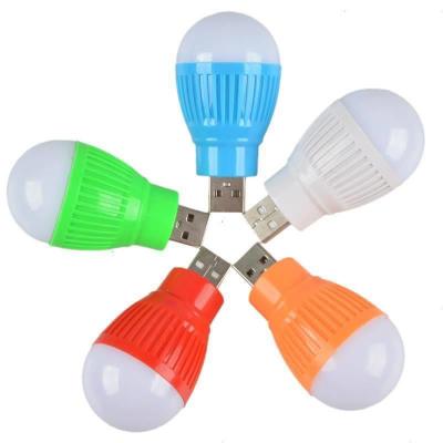 China Newest Portable Mini USB LED Ball Lamp USB Energy Saving Bulb Computer Laptop Colorful Light 5V 5W Powerbank For Powerbank for sale