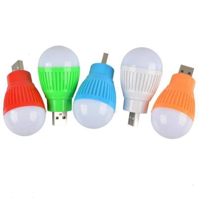 China Portable Outdoor Colorful Bulbs 5W USB Mini Night Lamp Computer Laptop Powerbank LED Emergency Light Bulb for sale