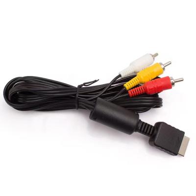 China Promotional Media PS2 PS3 3 RCA Gaming RCA Cables AV TV Cable Round Shape RGB Connector 5 Pin Plug Console Accessories for sale