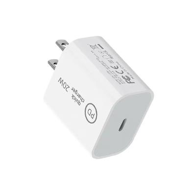 China Mobile Phone Easy To Carry Type C 3.0 Charger Travel Adapter 20w Fast Charging ABS White Palladium Dual USB Wall Charger for sale