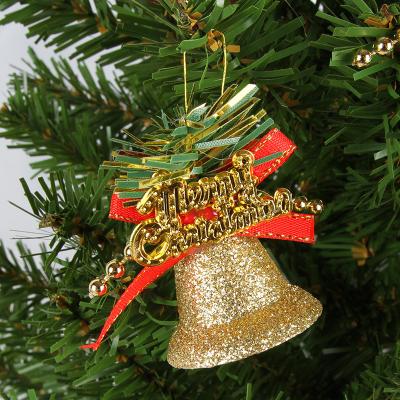 China Traditional Christmas decoration factory price direct selling color powder Plastic Bell Christmas tree accessories 5cm Christmas bell for sale