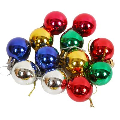 China Traditional Wholesale 24 sets of 3cm gold and red bright balls, frosted decorative hanging balls, Christmas tree decorative balls for sale