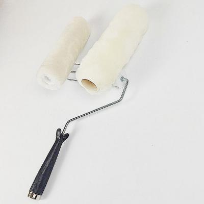 China Long Piece Paint Roller Nap Pile Super Soft Real Sheepskin Fiber Fast Paint Interior Paint Roller for sale