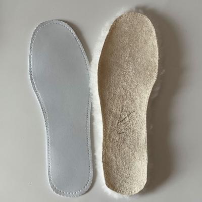 China GENUINE LEATHER color lambswool white shoes insoles with high density for wholesale for sale