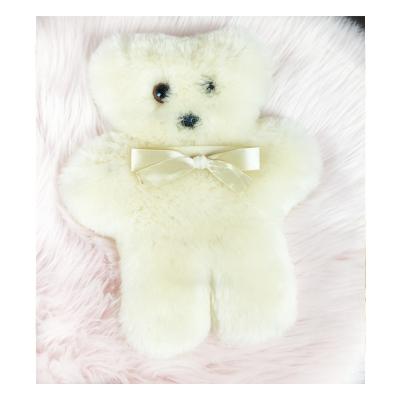 China Stuffed Animal Shape 100% Real Soft Fur Sheepskin Bear for sale