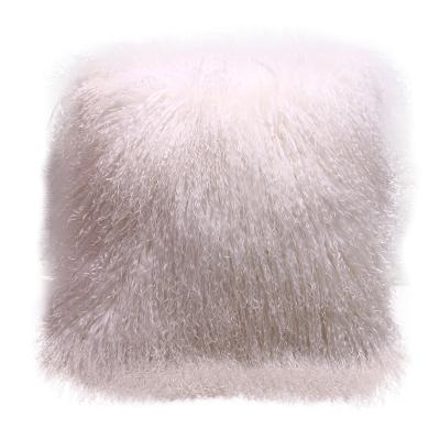 China Wholesale Anti-static High Quality Tibetan Mongolian Sheepskin Fur Cushions for sale