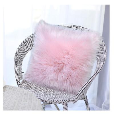 China Latest Design Anti-static Hair Faux Fur Plush Decorative 100% Polyester Long Hair Cushion for sale